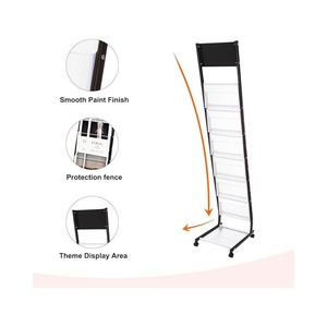 Présentoir de magazines détachable sur pied Porte-brochures à 6 niveaux <span class=keywords><strong>Catalogue</strong></span> Littérature Stand - Product Image 3