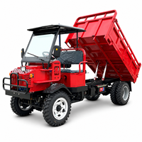 Camion de transport agricole tout-terrain diesel à 4 roues, prix de gros, benne ouverte, déchargement hydraulique automatique