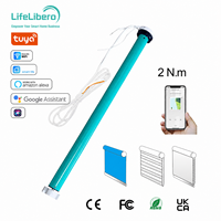 Moteur intelligent 2N puissant Tuya WiFi pour rideaux, stores et volets, avec télécommande, compatible Matter Thread, pour tube de 38 mm
