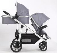 Poussette Bébé 4 en 1 Poussette Double Usage Peut S'asseoir-S'allonger-Léger Pliable-Poussette Double Nouveau-Né