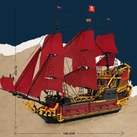 Reobrix 66049 2025 Nuevo Modelo MOC Revenge, Barco Pirata Creativo de Ladrillos, Juguetes de Ensamblaje para Niños, Regalo de Cumpleaños, Juego de Bloques de Construcción