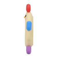 Hochet en silicone en forme de poulet pour bébé, jouet de dentition doux, secoueur manuel sûr pour le jeu sensoriel du bébé, développement de l'apprentissage précoce