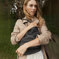 Sac seau en cuir de vachette pleine fleur, grande capacité, design élégant, sac à main pour femme, fabrication d'usine