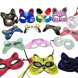 Bayan beyefendi için özel Logo yarım yüz maskesi fabrika özelleştirilmiş kostüm parti cadılar bayramı hayalet maskesi ipek PVC Pet malzeme
