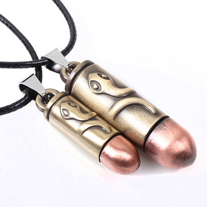 Collar con colgante de serpiente de aleación de cobre, diseño de signo del zodiaco de animales de bronce para hombres y mujeres, joyería de regalo QNN5003 - Product Image 3