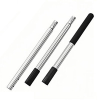Pelle à sable et râteau de jardin en acier inoxydable détachable avec manche amovible pour le jardin et la plage