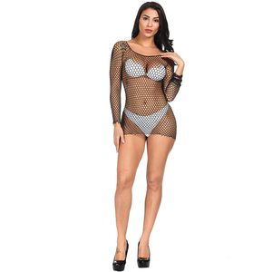 Bas de corps unisexe pour hommes Robe en résille creuse pour femmes Lingerie sexy Sous-vêtements en nylon Grande taille - Product Image 5