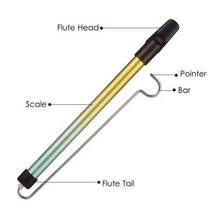Flûte à glissière en métal avec tige coulissante en acier, instrument de musique, jouet pour enfants, flûte Kazoo - Product Image 2
