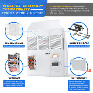 Cloison de protection de cloison de sécurité PT-SP-HR pour fourgonnettes Sprinter à toit haut pleine grandeur - Product Image 5