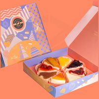 Boîte d'emballage rose de style nouveau, best-seller, pour gâteaux, beignets, sushis, pâtisseries, biscuits, brownies, personnalisable avec inserts