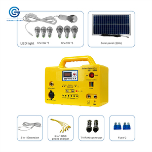 Système d'éclairage solaire portable haute efficacité 50W DC, générateur d'énergie solaire avec fonction MP3 et radio, vente chaude - Product Image 2