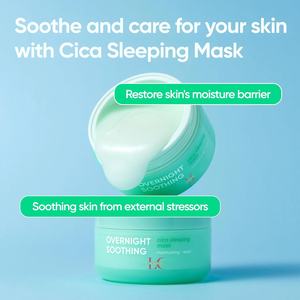 Masque de nuit apaisant à la Centella pour peaux sensibles, prévention de la perte d'hydratation, masque de nuit <span class=keywords><strong>Cica</strong></span>, OEM ODM Lance Korean Skincare - Product Image 2
