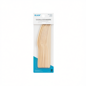 Coltello in Legno Ilan 160mm Set di 12 Posate Monouso - Product Image 2