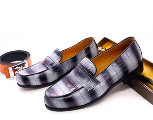 Mocassini Classici Estivi 2021 con Stampa, Scarpe in Pelle Penny Slip-on Casual da Passeggio per Uomo, Colori Misti - Product Image 5