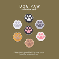 Patch brodé patte de chat mignonne, empreinte de patte de chien, applique griffe d'animal thermocollante pour vêtements d'enfants, chapeaux, sacs, décoration DIY
