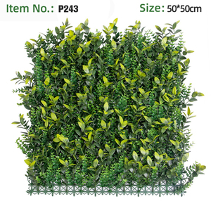 Panneau de haie artificielle en plastique, type feuille verte, plante, mousse, herbe, buis, fleur, pour intérieur et extérieur, comme toile de fond, pour aménagement paysager et terrasses - Product Image 6