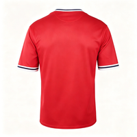 Jersey Sepak Bola Norwegia Custom Sublimasi Cetak Penuh Nomor ETF Logo Kaos Sepak Bola 100% Poliester Cepat Kering Kaos Olahraga