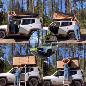 เต๊นท์อลูมิเนียม4x4สำหรับตั้งแคมป์กลางแจ้งเต็นท์หลังคารถ4คนน้ำหนักเบา - Product Image 4