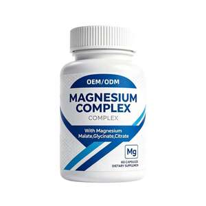 Capsules végétaliennes personnalisées OEM/ODM à marque privée, 500 mg de magnésium composé pour l'humeur et le sommeil quotidiens - Product Image 1