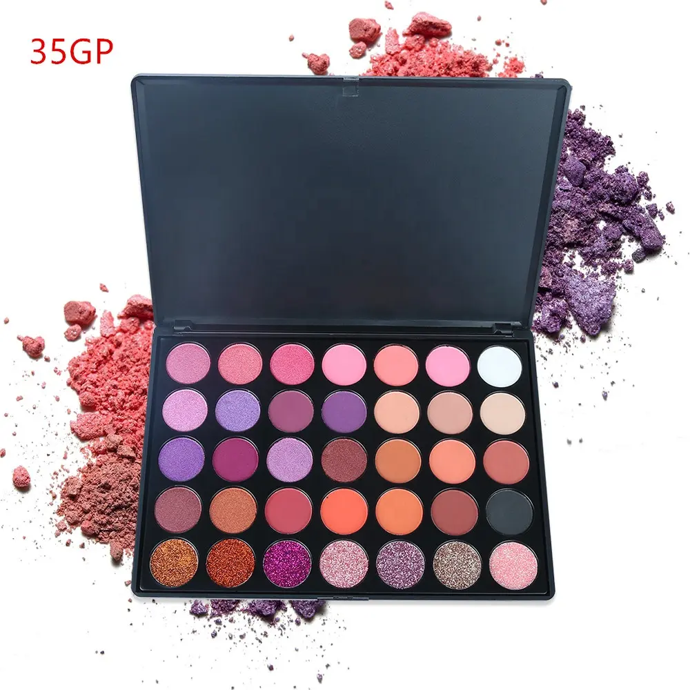 35 Colors Pro Pigmented Matte Shimmer Nature Eye Shadow Make up Palettes Nude Beauty Cosmetics Pallet Warm Natural