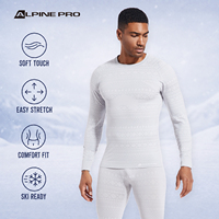 Pakaian Dalam Ski Musim Dingin Pria Alpine PRO OEM Kustom Bernapas Cepat Kering Termal Poliester/Nilon Setelan Long Johns Olahraga