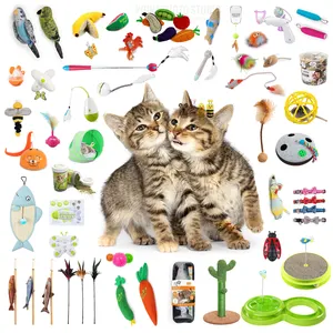 AFP-Accesorios para gatos, juguetes interactivos para gatos, varita de plumas para gatos, juguetes de hierba gatera, rascador para mascotas pequeñas