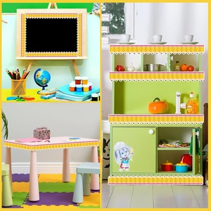 Kejie Rotolo di Adesivi Decorativi Impermeabili Gialli da 18m per Bordi Lavagna, Decorazione per Aula, Armadietti e Scrivanie - Product Image 4