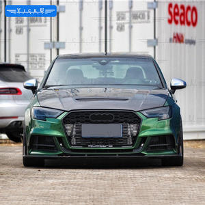 YICKU Nuovo Kit Carrozzeria in Fibra di Carbonio per Audi <span class=keywords><strong>A3</strong></span> S3 2017-2020, Alta Qualità, Stile CMST, Protezione Bolt-On, Spoiler Anteriore e Laterale - Product Image 2