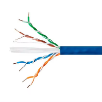 Kabel LAN Cat6 dengan Selubung PVC 1000FT Kecepatan Tinggi UTP Konduktor Tembaga Biru Kabel Jaringan Stabil untuk Kabel Komunikasi