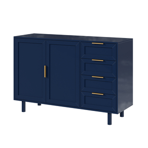 5 Drawer Chest for Bedroom, Bedroom Tall Wood Dresser, Blue Painting of Drawers Living Room / Hallway Closet - Product Image 3