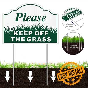 Please <strong>Keep</strong> <strong>Off</strong> <strong>Grass</strong> Sign Stay <strong>Off</strong> <strong>Grass</strong> <strong>Signs</strong> UV Protected Weatherproof Fade Resistant Easy to Mount Custom Garden Decor - Product Image 4