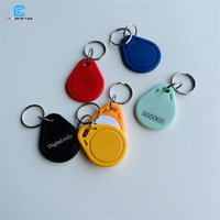 Llavero NFC ABS Multicolor con Chip RFID Reemplazable de 13.56Mhz para Control de Acceso