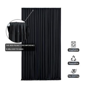 <span class=keywords><strong>ม่าน</strong></span><span class=keywords><strong>ฉาก</strong></span>หลังแต่งงานแบบยืดหยุ่นสีทึบแบบเรียบง่ายม่านแขวนในกระเป๋าผ้าม่านสำหรับตกแต่ง - Product Image 5