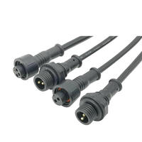 Connecteur M12 pour éclairage LED extérieur, 2, 3, 4, 5 broches, mâle/femelle, prise jack, câble d'extension, PVC, étanche IP67, connecteur à souder