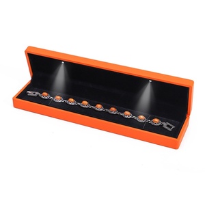 Custom <b>LED</b> Jewelry Box Low MOQ Wholesale Luxury Rectangle Jewelry Packaging Box with <b>LED</b> Light Necklace Bracelet Display Box - Product Image 6