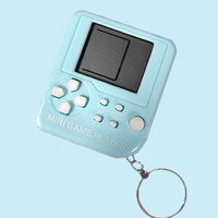 Console de jeu portable miniature couleur macaron, porte-clés nostalgique, jouet créatif pour enfants, cadeau de fête