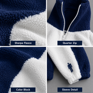 Giacca Invernale Riscaldata in Pile Polare, Streetwear con Zip Integrale e Cappuccio, Colori a Contrasto, 500g Poliestere/Cotone, Cappotto OEM da Uomo - Product Image 3