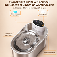 Fontaine à eau pour animaux de compagnie en acier inoxydable personnalisée OEM/ODM, distributeur d'eau automatique à détection par capteur pour chats et chiens
