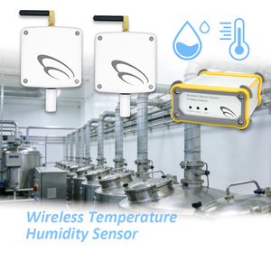 2 ชุดเซ็นเซอร์วัดอุณหภูมิและความชื้นแบบไร้สายสำหรับอุตสาหกรรม ระบบบันทึกอุณหภูมิและความชื้นระยะไกล - Product Image 1