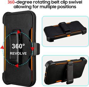 Étuis de téléphone portable pour iPhone 17 <span class=keywords><strong>Air</strong></span> 17 Pro <span class=keywords><strong>Max</strong></span> <span class=keywords><strong>360</strong></span> Combo Defender Case Robuste Ceinture de protection Clip Holster Couverture de téléphone portable - Product Image 5