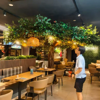 Arbres artificiels géants décoratifs d'intérieur/extérieur en gros, certifiés anti-UV, haute simulation, en fibre de verre et bois