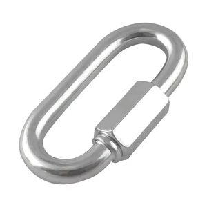 Aksesori mendaki berkemah luar ruangan <span class=keywords><strong>Carabiner</strong></span> baja tahan karat cincin koneksi cepat, gesper keamanan, gesper pegas - Product Image 2