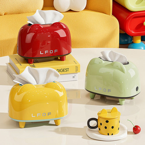 LFOF Tissue Box Cartoon Design Desktop Storage Box Multifunctional Home Office Use - Product Image 1