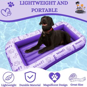 Cama Flotante Inflable de PVC Morado para Mascotas, para Perros Grandes, Medianos y Pequeños, Estándares de la UE y EE. UU. - Product Image 4