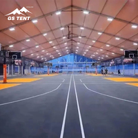 Grandes tentes de sport portables Tente de terrain de padel intérieure de haute qualité Polygone en aluminium Salle de sport temporaire de stade supérieur