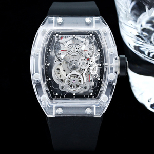 Montre Tourbillon Transparente de Luxe avec Verre Saphir Premium pour Dîners d'Affaires, Anniversaires Spéciaux, Montre Sophistiquée - Product Image 1