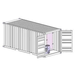 Conteneur mobile 20FT Meilleure chambre froide à énergie solaire pour poisson, viande et légumes Chambre froide solaire pour entrepôt de glace