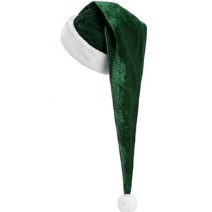 Nouveaux chapeaux de Père Noël de luxe en velours avec bordure en <span class=keywords><strong>fourrure</strong></span>, imprimés en relief, multicolores, pour adultes, vente en gros, personnalisables, deux tailles - Product Image 2
