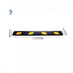 1650*150*100mm precio barato equipo de estacionamiento de goma larga paradas de estacionamiento tapón de rueda - Product Image 1
