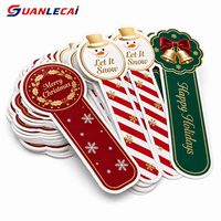 Autocollants personnalisés Joyeux Noël et Joyeuses Fêtes en feuille d'or, étanches, autocollants adhésifs pour sceller les cadeaux, pour emballages cadeaux et enveloppes